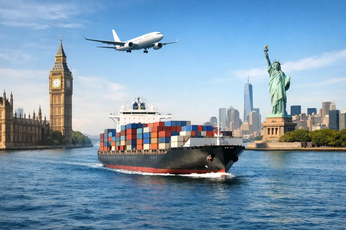 Shipping From UK to USA: Costs, Customs and Routes